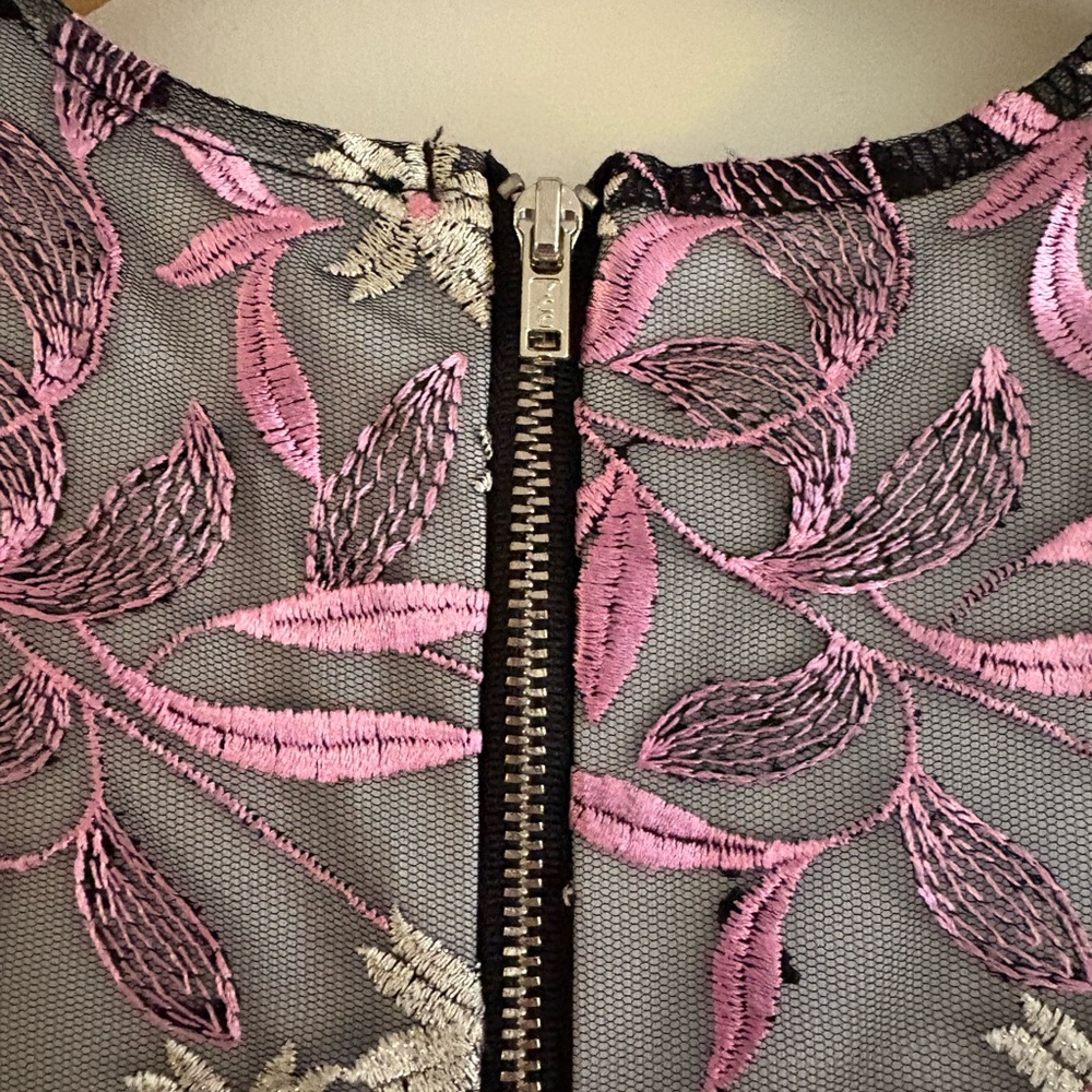 Floral Embroidered Party Dress - Picture 3 of 4